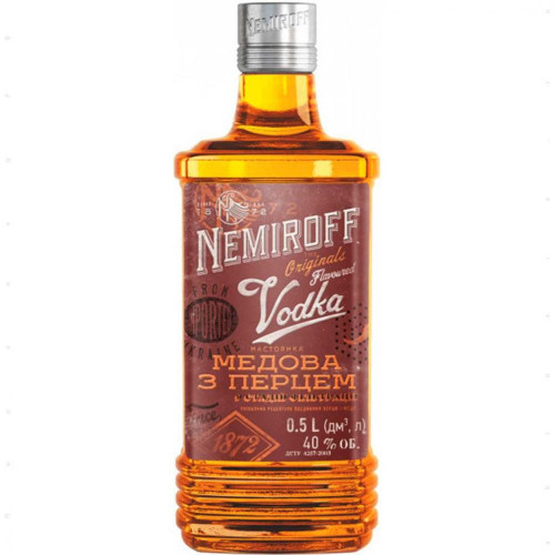 Vodka Nemiroff Honey Peper 0,5L Alk.40%