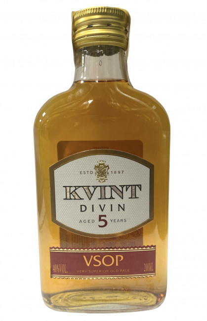 detail Brandy Divin 5 let VSOP 0,2L 40% KVINT
